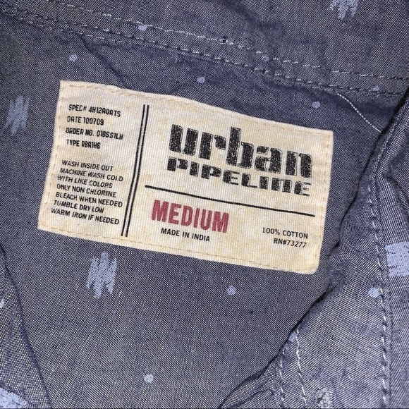Urban Pipeline Button Down Shirt, sz M - Picture 4 of 7